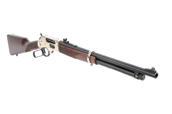 Henry lever action 45-70 rifle features a side loading gate